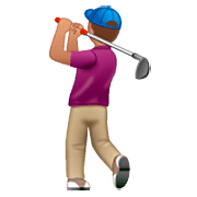 🏌🏽‍♂️ Emoji Golfer: mittlere Hautfarbe WhatsApp 2.22.8.79.