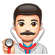 👨🏻‍⚕️ Emoji Profesional Sanitario Hombre: Tono De Piel Claro en WhatsApp 2.22.8.79.