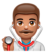 👨🏽‍⚕️ Emoji Arzt: mittlere Hautfarbe WhatsApp 2.22.8.79.