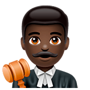 👨🏿‍⚖️ Emoji Juiz: Pele Escura na WhatsApp 2.22.8.79.