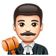 Emoji 👨🏻‍⚖️ Giudice Uomo: Carnagione Chiara su WhatsApp 2.22.8.79.