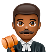 👨🏾‍⚖️ Emoji Juiz: Pele Morena Escura na WhatsApp 2.22.8.79.