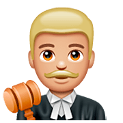 Emoji 👨🏼‍⚖️ Giudice Uomo: Carnagione Abbastanza Chiara su WhatsApp 2.22.8.79.
