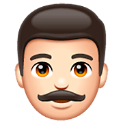 Emoji 👨🏻 Uomo: Carnagione Chiara su WhatsApp 2.22.8.79.