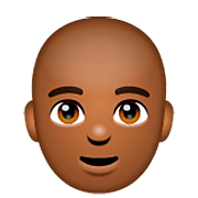 Emoji 👨🏾‍🦲 Uomo: Carnagione Abbastanza Scura E Calvo su WhatsApp 2.22.8.79.