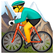 Emoji 🚵‍♂️ Ciclista Uomo Di Mountain Bike su WhatsApp 2.22.8.79.