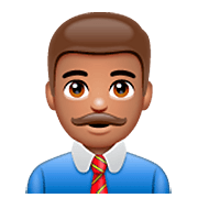 👨🏽‍💼 Emoji Oficinista Hombre: Tono De Piel Medio en WhatsApp 2.22.8.79.