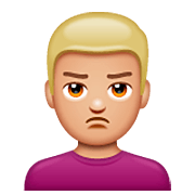 Emoji 🙎🏼‍♂️ Uomo Imbronciato: Carnagione Abbastanza Chiara su WhatsApp 2.22.8.79.