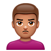 🙎🏽‍♂️ Emoji schmollender Mann: mittlere Hautfarbe WhatsApp 2.22.8.79.