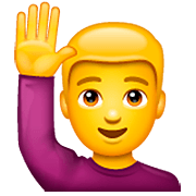 Emoji 🙋‍♂️ Uomo Con Mano Alzata su WhatsApp 2.22.8.79.