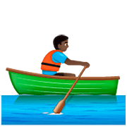 Emoji 🚣🏿‍♂️ Uomo In Barca A Remi: Carnagione Scura su WhatsApp 2.22.8.79.