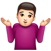 🤷🏻‍♂️ Emoji Hombre Encogido De Hombros: Tono De Piel Claro en WhatsApp 2.22.8.79.