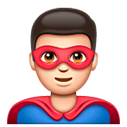 🦸🏻‍♂️ Emoji Superhéroe: Tono De Piel Claro en WhatsApp 2.22.8.79.