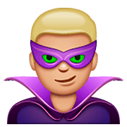 🦹🏼‍♂️ Emoji Homem Supervilão: Pele Morena Clara na WhatsApp 2.22.8.79.