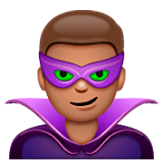 🦹🏽‍♂️ Emoji Homem Supervilão: Pele Morena na WhatsApp 2.22.8.79.