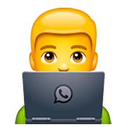 Emoji 👨‍💻 Tecnologo su WhatsApp 2.22.8.79.