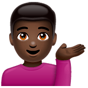 💁🏿‍♂️ Emoji Homem Com A Palma Virada Para Cima: Pele Escura na WhatsApp 2.22.8.79.