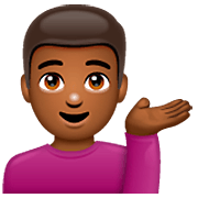 💁🏾‍♂️ Emoji Homem Com A Palma Virada Para Cima: Pele Morena Escura na WhatsApp 2.22.8.79.