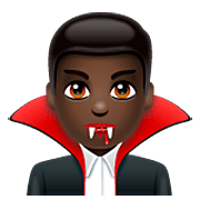 Émoji 🧛🏿‍♂️ Vampire Homme : Peau Foncée sur WhatsApp 2.22.8.79.