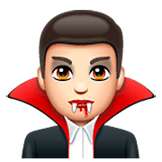 Emoji 🧛🏻‍♂️ Vampiro Uomo: Carnagione Chiara su WhatsApp 2.22.8.79.