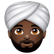 👳🏿‍♂️ Emoji Mann mit Turban: dunkle Hautfarbe WhatsApp 2.22.8.79.