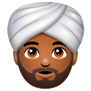 Emoji 👳🏾‍♂️ Uomo Con Turbante: Carnagione Abbastanza Scura su WhatsApp 2.22.8.79.