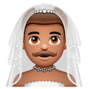 Emoji 👰🏽‍♂️ Sposo Con Velo: Carnagione Olivastra su WhatsApp 2.22.8.79.