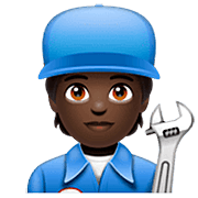 🧑🏿‍🔧 Emoji Mechaniker(in): dunkle Hautfarbe WhatsApp 2.22.8.79.