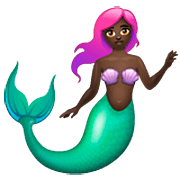 🧜🏿‍♀️ Emoji Sirena: Tono De Piel Oscuro en WhatsApp 2.22.8.79.
