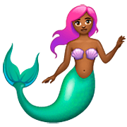 🧜🏾‍♀️ Emoji Sirena: Tono De Piel Oscuro Medio en WhatsApp 2.22.8.79.