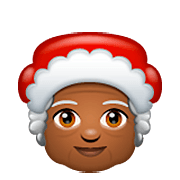 🤶🏾 Emoji Mamãe Noel: Pele Morena Escura na WhatsApp 2.22.8.79.