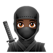 🥷🏿 Emoji Ninja: Tono De Piel Oscuro en WhatsApp 2.22.8.79.