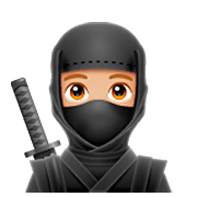 🥷🏼 Emoji Ninja: Tono De Piel Claro Medio en WhatsApp 2.22.8.79.