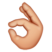👌🏼 Emoji OK-Zeichen: mittelhelle Hautfarbe WhatsApp 2.22.8.79.