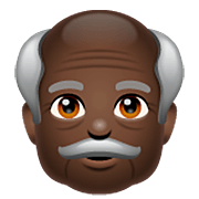 Émoji 👴🏿 Homme âgé : Peau Foncée sur WhatsApp 2.22.8.79.