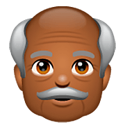 Emoji 👴🏾 Uomo Anziano: Carnagione Abbastanza Scura su WhatsApp 2.22.8.79.