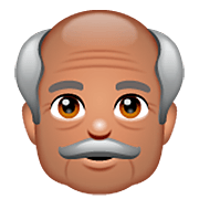 Emoji 👴🏽 Uomo Anziano: Carnagione Olivastra su WhatsApp 2.22.8.79.