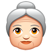 Emoji 👵🏻 Donna Anziana: Carnagione Chiara su WhatsApp 2.22.8.79.