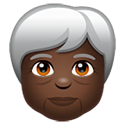 🧓🏿 Emoji älterer Erwachsener: dunkle Hautfarbe WhatsApp 2.22.8.79.