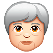 Emoji 🧓🏻 Adulto Anziano: Carnagione Chiara su WhatsApp 2.22.8.79.