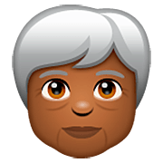 🧓🏾 Emoji Idoso: Pele Morena Escura na WhatsApp 2.22.8.79.
