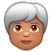 Émoji 🧓🏽 Personne âgée : Peau Légèrement Mate sur WhatsApp 2.22.8.79.