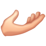 🫴🏻 Emoji Palma Para Cima Mão: Pele Clara na WhatsApp 2.22.8.79.