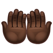 Emoji 🤲🏿 Mani Unite In Alto: Carnagione Scura su WhatsApp 2.22.8.79.