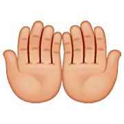 Emoji 🤲🏼 Mani Unite In Alto: Carnagione Abbastanza Chiara su WhatsApp 2.22.8.79.