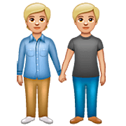 🧑🏼‍🤝‍🧑🏼 Emoji Dos Personas Dándose La Mano: Tono De Piel Claro Medio en WhatsApp 2.22.8.79.