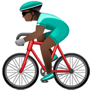 Émoji 🚴🏿 Cycliste : Peau Foncée sur WhatsApp 2.22.8.79.