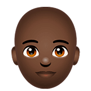🧑🏿‍🦲 Emoji Persona: Tono De Piel Oscuro, Sin Pelo en WhatsApp 2.22.8.79.