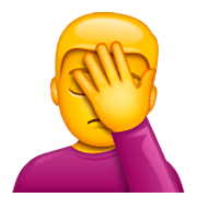 🤦 Emoji Persona Con La Mano En La Frente en WhatsApp 2.22.8.79.