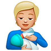 🧑🏼‍🍼 Emoji Persona Que Alimenta Al Bebé: Tono De Piel Claro Medio en WhatsApp 2.22.8.79.